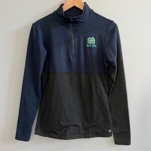 Colosseum Women’s Notre Dame Long Sleeve Quarter Zip Shirt Size M Collegiate
